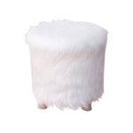 Load image into Gallery viewer, ELBE ROUND STOOL - SHEEP HIDE
