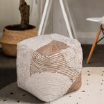 Load image into Gallery viewer, DINSMORE POUF - JUTE/ WOOL/ COTTON SALVAGE
