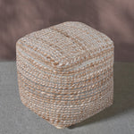 Load image into Gallery viewer, FAGERN POUF - DENIM/ JUTE
