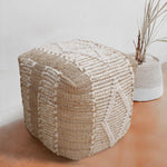 Load image into Gallery viewer, GOLEM POUF - JUTE/ COTTON SALVAGE/ WOOL

