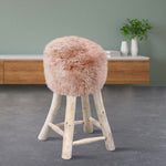 Load image into Gallery viewer, NORDIC BAR STOOL - SHEEP HIDE
