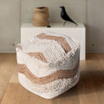 Load image into Gallery viewer, OLAINE POUF - WOOL/ JUTE/ COTTON SALVAGE
